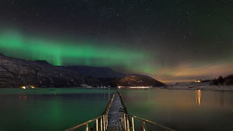 nature, Landscape, Norway, Mountains, Aurora borealis, Aurorae, Night ...