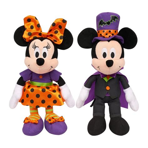 Disney Halloween Bean Plush, Mickey Mouse and Minnie Mouse, 2-piece set ...