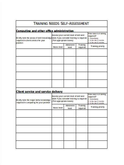 FREE 5+ Training Needs Assessment Forms in MS Word | PDF