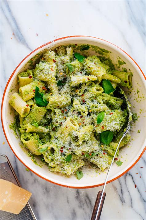 Broccoli Pesto Pasta Recipe with Green Olives - Cookie and Kate