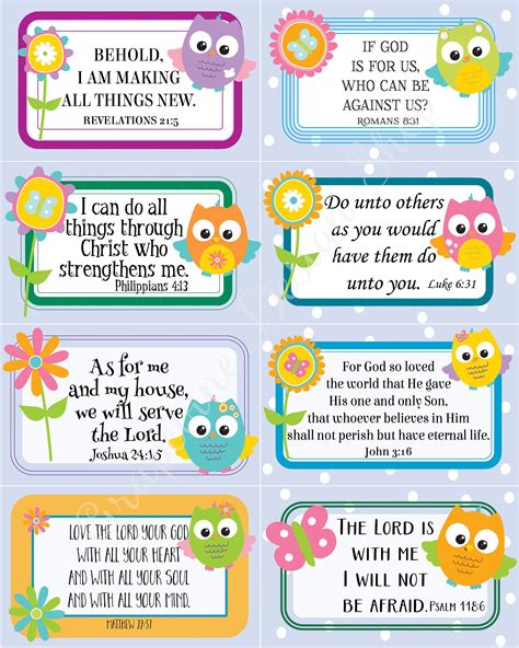 Scripture memory cards for kids. 24 Bible verse cards for | Etsy ...