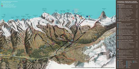 Zermatt summer map - Ontheworldmap.com