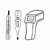 Thermometer Coloring Page sketch template