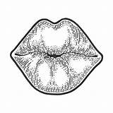 Kissy Lips Coloring Pages Sketch Page sketch template
