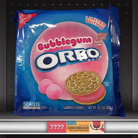 Omg oreo de bubble gum | Oreo flavors, Weird snacks, Pop tart flavors