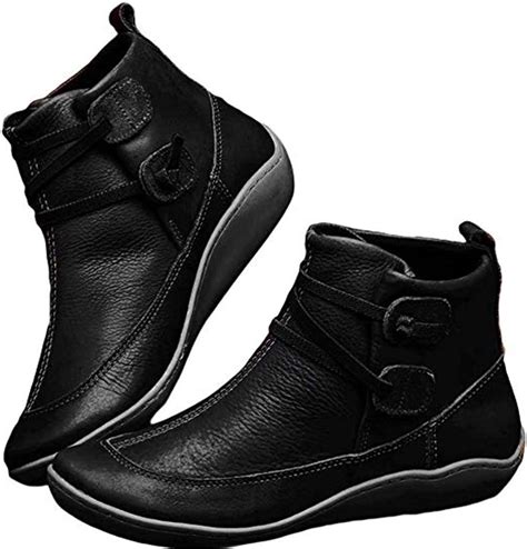 Amazon.com | EaGo Comfy Daily Adjustable Soft Leather Booties Women ...