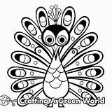 Abstract Peacock Coloring Pages  Free & Printable sketch template