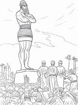 Daniels Friends Refused To Worship The Statue coloring page  Free sketch template