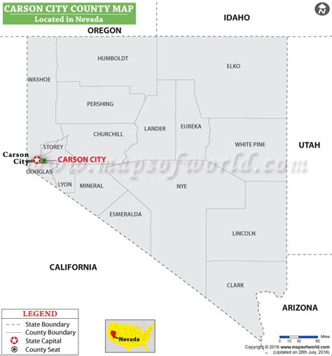 Carson City Nevada Map | Map of Carson City County