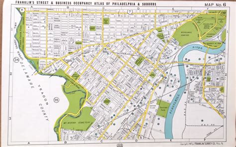 West Philadelphia Map, Original 1946, Franklins Atlas Map, Elmwood - Etsy