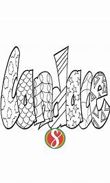 CANDACE Free Name Coloring Page — Stevie Doodles sketch template