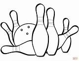 Bowling Pins And Ball coloring Page  Free Printable Coloring Pages sketch template