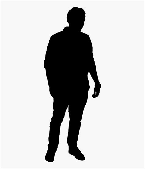 Man Standing Silhouette - Standing Human Silhouette Png, Transparent ...