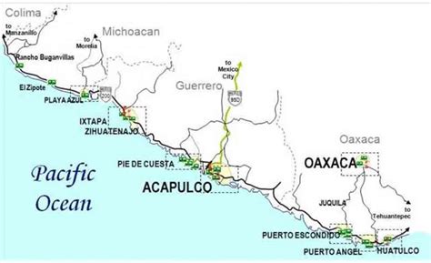 Map Of Pacific Mexico | Island Maps