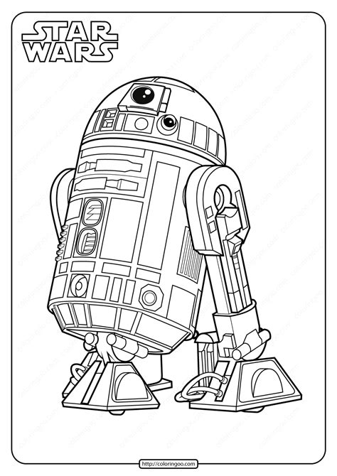 Star Wars R2-D2 Printable Coloring Pages | Star wars coloring book, Star wars coloring sheet ...