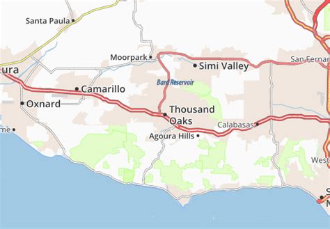 MICHELIN Thousand Oaks map - ViaMichelin