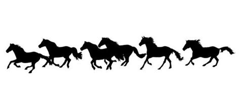 Running Horses Large Animal Wall Decal - Wall Decal Custom Vinyl Art Stickers for Homes, Schools ...