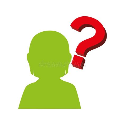 Person Silhouette with Question Mark Stock Vector - Illustration of ...