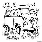 Colorful Hippie Van Coloring Page 71195 56366 sketch template