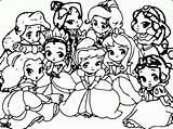 Disney Princess Babies Coloring Pages sketch template