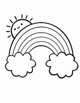 Rainbow Coloring Pages Free Printable PDF sketch template