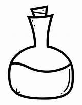 Glass Laboratory Flask Coloring Page sketch template