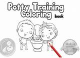 Potty Training Coloring Book Toilet Echavarria  sketch template