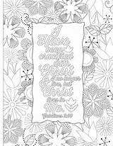 Inspiring Words Coloring Book 30 Verses From The Bible You Can Color  sketch template