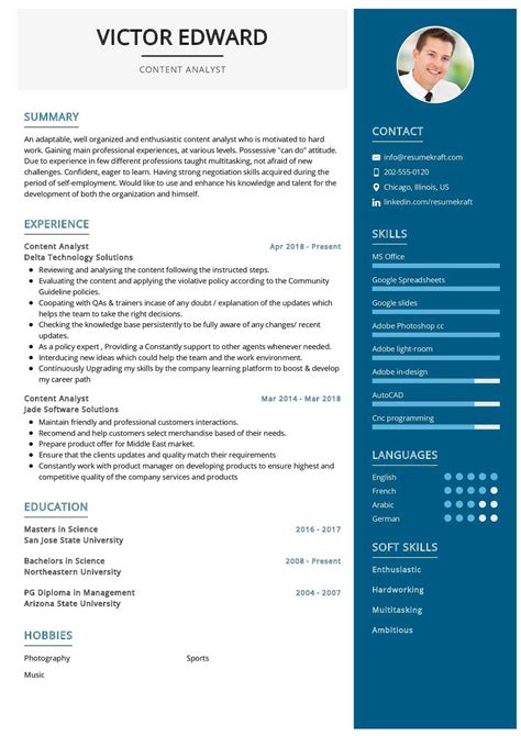 Content Analyst Resume Example in 2024 - ResumeKraft