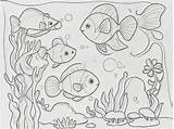 Premium Photo  An Aquarium And Small Fish drawings For kids coloring Page sketch template