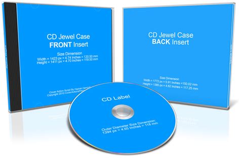 CD Jewel Case Mockup Action | Cover Actions Premium | Mockup PSD Template