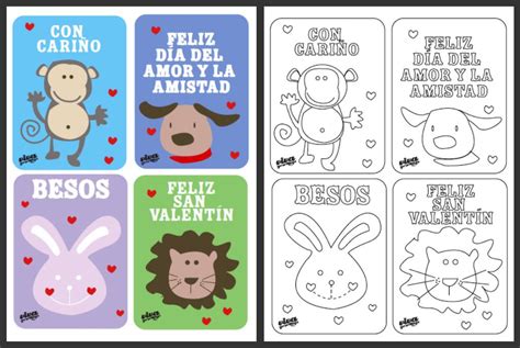 valentine's day Coloring sheets in spanish | Spanish kids, Printable valentines day cards ...