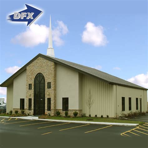 BS Standard Prefab Church/Prefabricated Steel Structure Church Buildings with Metal Material ...