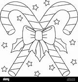 Christmas Candy Cane Coloring Page For Kids Stock Vector Image & Art  sketch template