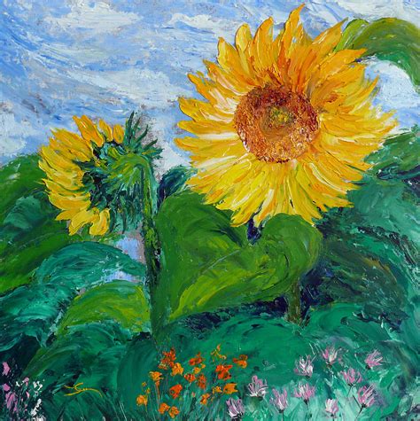 Van Gogh Sunflowers Painting by Dee Carpenter