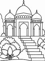 Minaret Coloring Pictures  Freepik sketch template