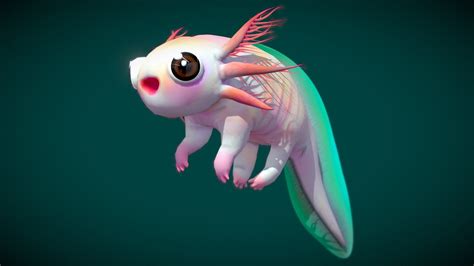 Little Axolotl - 3D model by Naarodrig [a7004d3] - Sketchfab