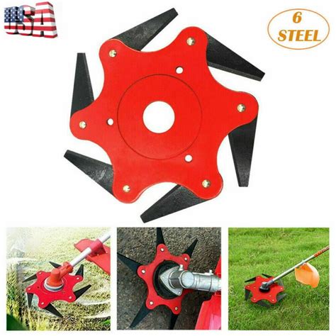 Six Blade Steel Trimmer Head,Weed Wacker Blade for String Trimmer - Walmart.com