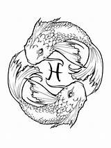 Zodiac Pisces coloring Page  Download Print Or Color Online For Free sketch template