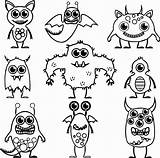 Alien Coloring Kids Pages Printable Template Monster Aliens Templates  sketch template