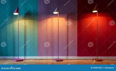 Modern Floor Lamps in London: a Colorful Photo Series Stock Illustration - Illustration of ...