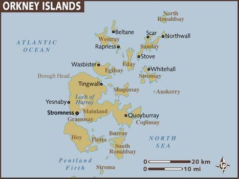 Map of Orkney Islands | Orkney islands, Shetland islands scotland, Island