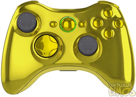 Chrome Gold Controller - XBOX 360 - Modded Controllers