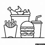Junk Food Coloring Page sketch template