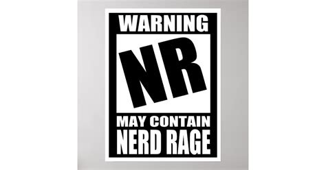 Nerd Rage Poster | Zazzle