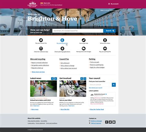 Responsive homepage design - DE - Design examples - Brighton & Hove ...