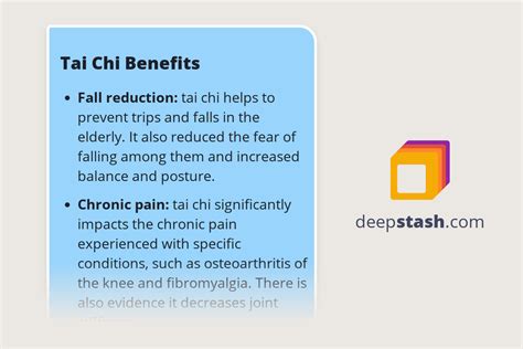 Tai Chi Benefits - Deepstash