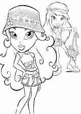 Winter Coloring Pages Bratz Pagesbratz Christmas sketch template