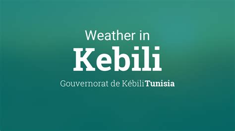 Weather for Kebili, Tunisia