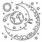 Moon Coloring Pages sketch template